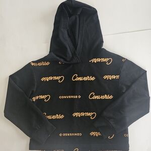 Converse Kids Black Hoodie Size Small